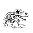 dinosaur skeleton tattoo design idea