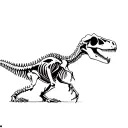 dinosaur skeleton tattoo design idea