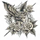 precise construction tattoo design idea