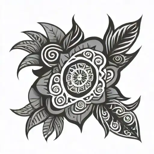 fiji family tapa cloth pattern inspired tattoo design idea