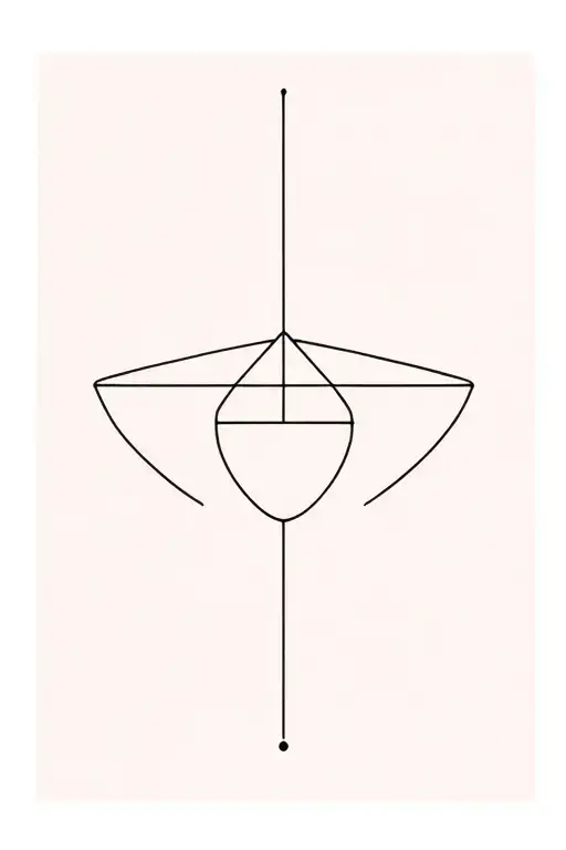 creative, minimalist and unique representation of balance tattoo design idea
