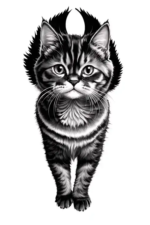 dragon ar british shorthair tattoo design idea