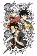 gojo satoru and yondaime  tattoo design idea