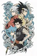 gojo satoru and yondaime  tattoo design idea