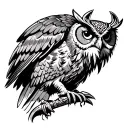 Viking Owl tattoo design idea