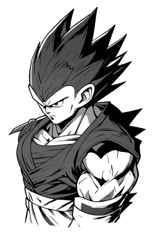 majin vegeta tattoo design idea