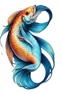 pisces and aquarius tattoo design idea