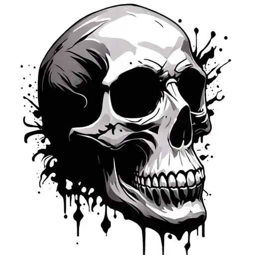Stencils Skull tattoo design idea