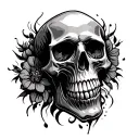Stencils Skull tattoo design idea