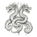 dragon as a gemini sign tattoo design idea