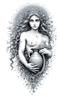 Aquarius with jug tattoo design idea