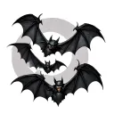 Gothic Bats tattoo design idea
