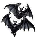 Gothic Bats tattoo design idea