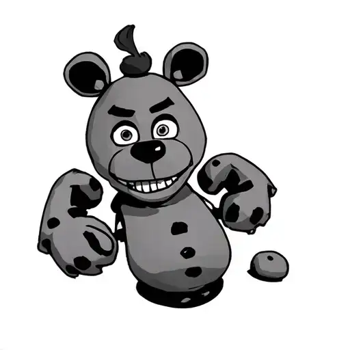 Simple FNAF PUPPET tattoo design idea