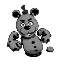 Simple FNAF PUPPET tattoo design idea