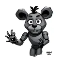 Simple FNAF PUPPET tattoo design idea