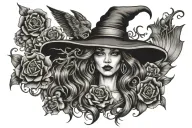Witchy  tattoo design idea