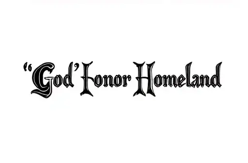 "God Honor Homeland" tattoo design idea