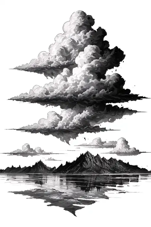 Cloud with horizon zero dawn tattoo design idea