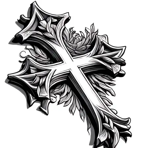 serbia orthodox cross tattoo design idea