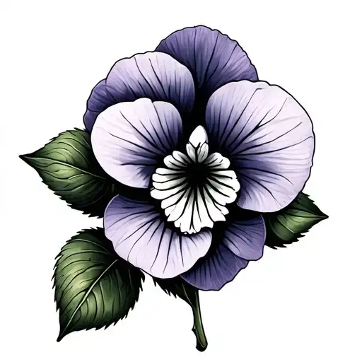 african violet tattoo design idea