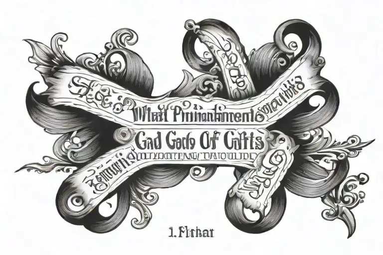quote 'what punishments of god are not gifts' tattoo design idea
