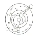 the world keeps spinning tattoo design idea