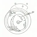 the world keeps spinning tattoo design idea
