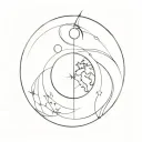the world keeps spinning tattoo design idea