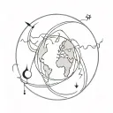 the world keeps spinning tattoo design idea