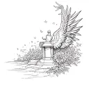 memorial tattoo design idea