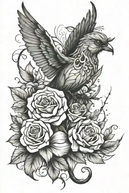perspective looking tattoo design idea
