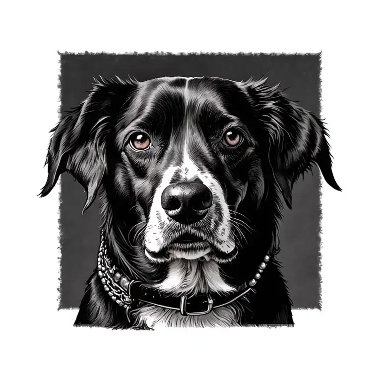 dog collar slave tattoo design idea