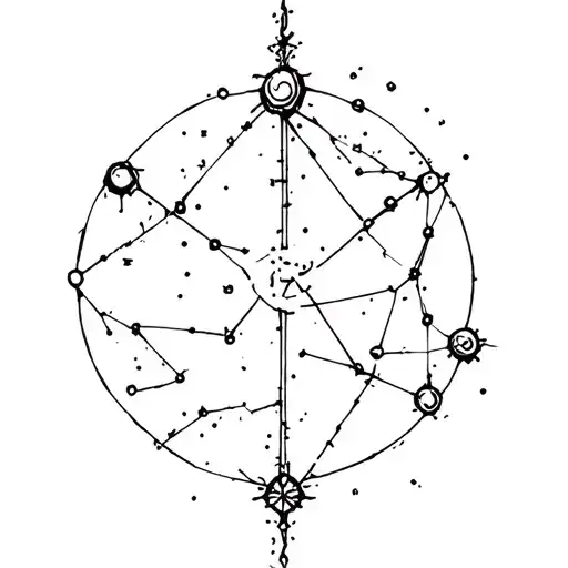 Gemini constellation tattoo design idea