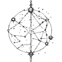 Gemini constellation tattoo design idea