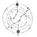 Gemini constellation tattoo design idea