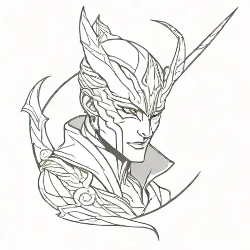 jhin league of legends y lux tattoo design idea