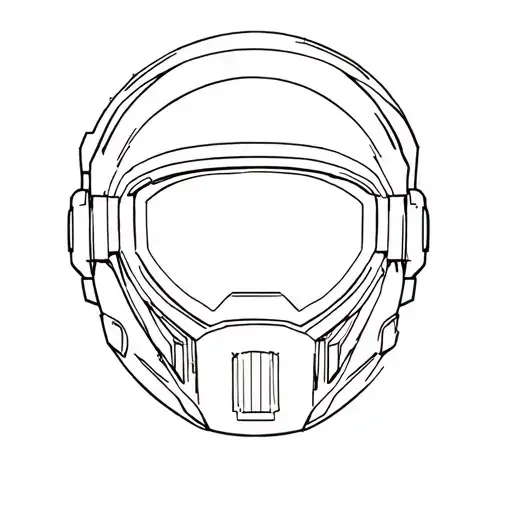 Daft punk logo in Ecrito tattoo design idea