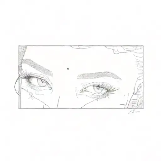 a woman with piercings tattoo design idea