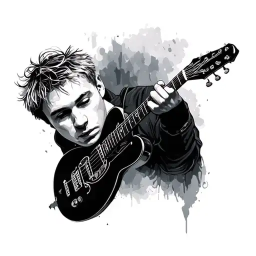 sam fender with lyrics tattoo design idea