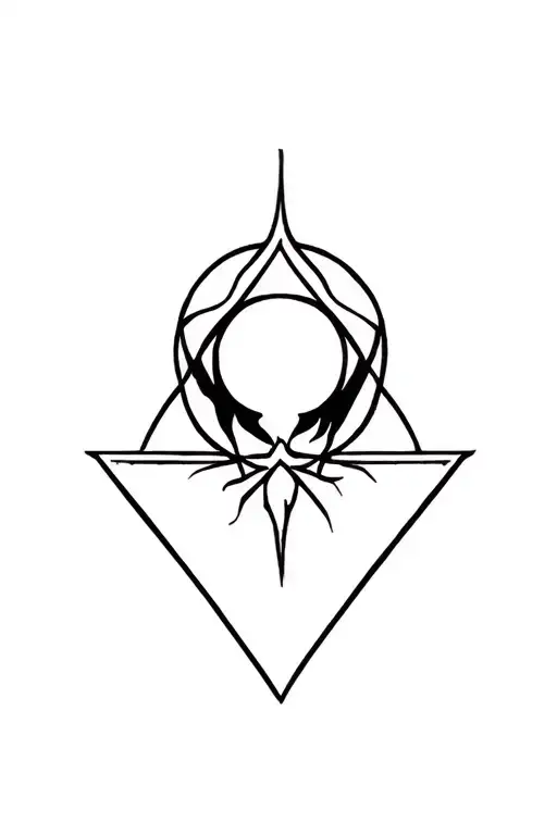 A minimalist and abstract tattoo of a Grateful Dead stealie logo, symbolizing life and music tattoo design idea