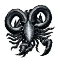 Scorpio Sagittarius Aries constellation intertwined tattoo design idea