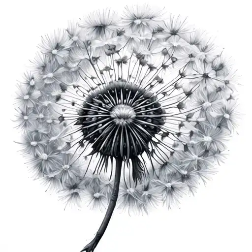 dandelion firefly tattoo design idea