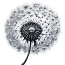 dandelion firefly tattoo design idea