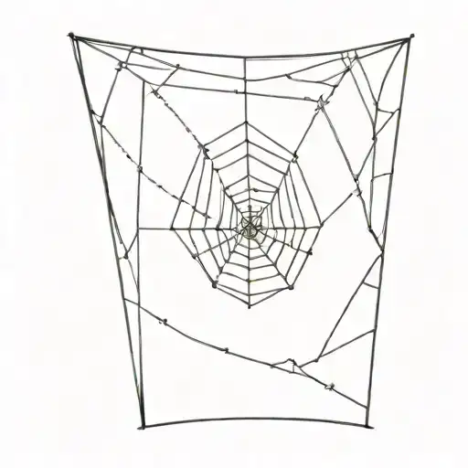 cathedral with spider webs hanging tattoo design idea