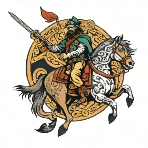 expedition leader riding a Royal tattoo design idea