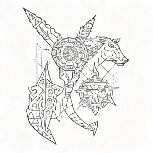 native American Indian Arrowheads tattoo design idea