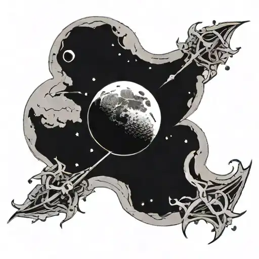 xrp to the moon  tattoo design idea