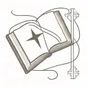 open bible with rays of light tattoo design idea