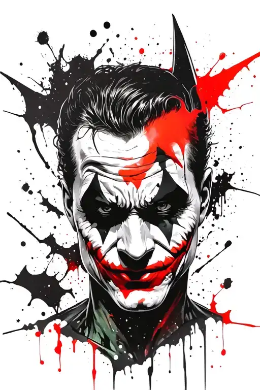 Batman joker tattoo design idea